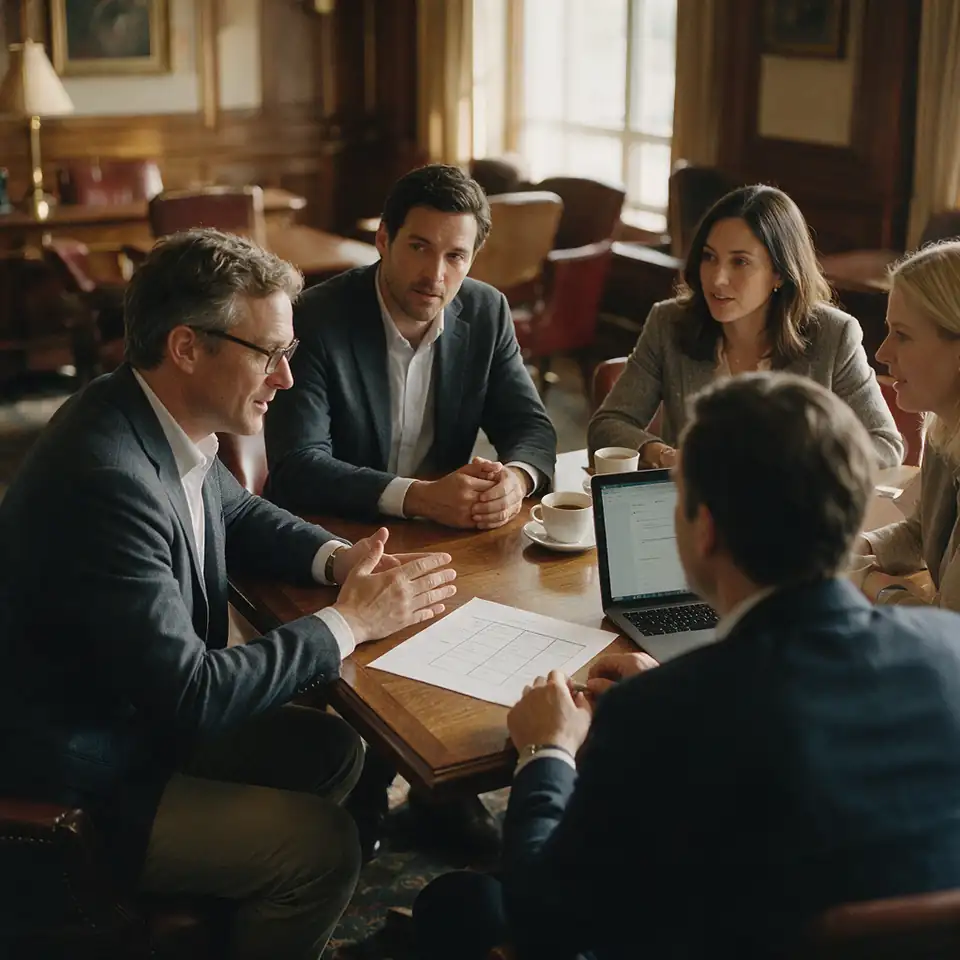 Club leadership team in a working session
